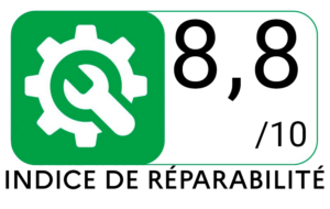 logo vert fonce indice de reparabilite 9