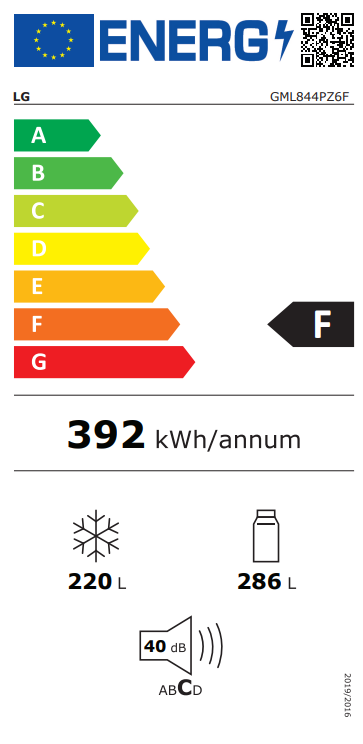 Réfrigérateur multiportes - 286 L - Lg - GML844PZ6F 